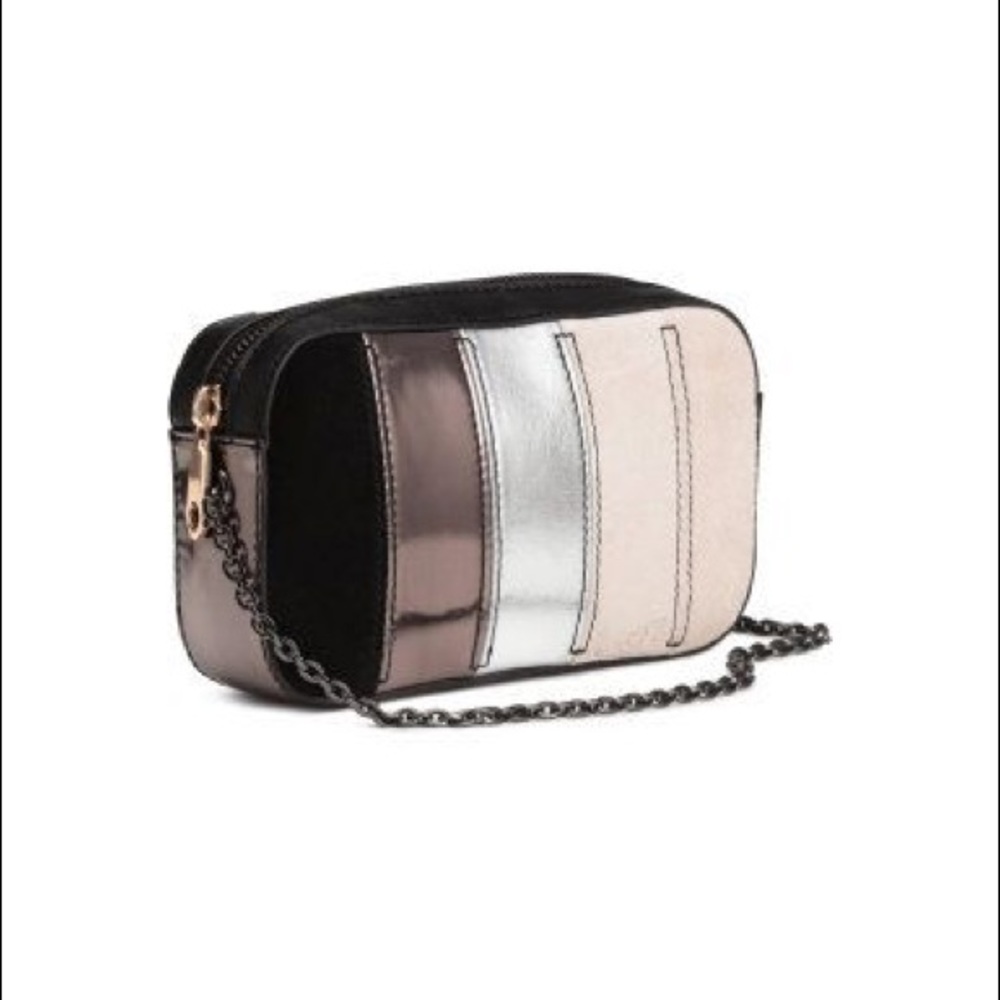 H&M small metallic color block shoulder bag